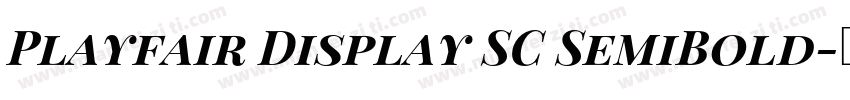 Playfair Display SC SemiBold字体转换